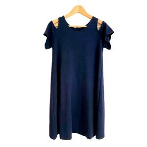 RD Style, Cut Out Shoulder, Navy Blue Dress, Size: Small